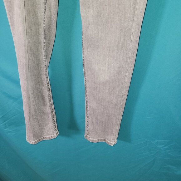 H&M Super Sqin Womens Skinny Jeans Light Gray Size 30x30 Super Low Waist Denim - Picture 3 of 7